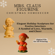 Videos-y-Fotos.png Фигурка миссис Клаус | Рождественская статуэтка, миниатюрная жена Санты | Праздничный декор стола, рождественская деревня, уникальный подарок к празднику