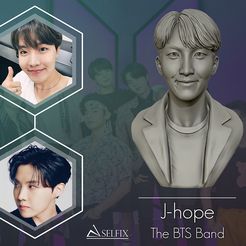 01.jpg STL file j-hope Bust 3D print model・Template to download and 3D print