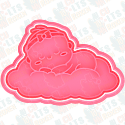 Baby-girl.png STL file Baby girl cookie cutter *・3D printable design to download, RxCookies