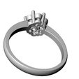 11.jpg Printable STL jewelry engagement ring round flower 0.52ct