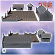 4.jpg Set of two Asian buildings with large paved courtyard and stone wall (18) - Asian Asia Oriental Angkor Ninja Traditionnal RPG Mini