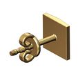Givenchy-greek-key-stud-earring-04.jpg Givenchy logo stud earring 3D print model