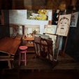 Artists-Room-Furniture-Collection_Miniature-17_2.png Print Rack | MINIATURE ARTIST ROOM FURNITURE COLLECTION