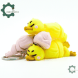Cobotech-Sleepy Duck Articulated Keychain_07.png Cobotech Sleepy Duck Articulated Keychain - Cute Backpack Keychain