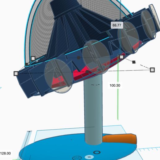 UFO 1970s lamp ore model 3D model