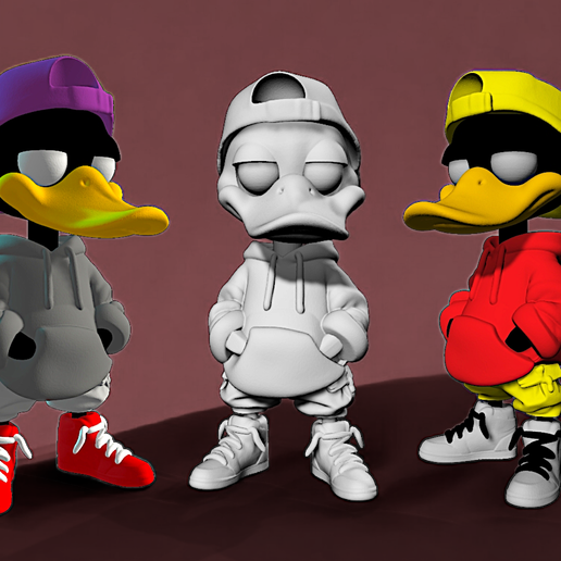 Photoroom-20250225_002410.png El Pato Lucas URBAN VIBES (MULTIPARTS/3MF) Para imprimir por colores