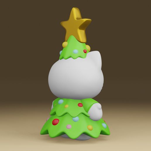 STL file Hello kitty Christmas 👋 ・3D printer model to download・Cults