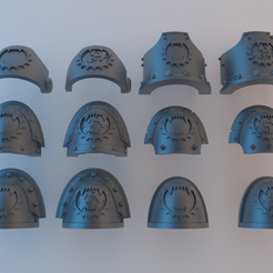 Shoulder_Pads_World_Eaters.png (Chaos) Space Marine Shoulder Pads - World Eaters