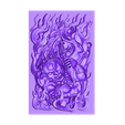 tibetbuddhademonz.stl TIBETAN BUDDHA RELIEF MODEL FOR CNC