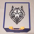 Wolf-Make-Black.jpg Wolf Card Box Lid With Wolf Modeled in for easy in software painting