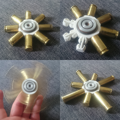 Unbenannt.PNG Free STL file Bullet Shell Spinner・3D printable design to download