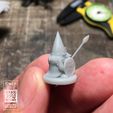 Photo-Apr-16,-6-48-02-PM.jpg Gonk Gnome Warrior with Spear, Fantasy Tabletop RPG Miniature or Figurine