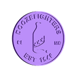 Booze_Fighter_Badge.stl Free STL file Booze Fighter Bottle and Badge・3D printing template to download