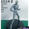 A.D.A.M Articulated Dall ActionFigure Model Zero NTA LAPTOP & 3DPRINTER A.D.A.M 0 (Articulated Doll Actionfigure Model 0) - Resin 3D Printed