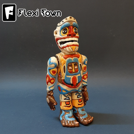 Flexi-Town-Tiki-I1.png Флекси Тики, шарнирная фигурка-фиджет, 3мф в комплекте