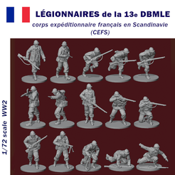 13dbmle.png Archivo STL Légionnaires de la 13e DBMLE・Plan imprimible en 3D para descargar