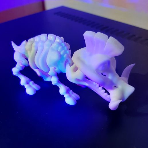 articulated-stl.jpg Funny Articulated Pumbaa Skeleton 3D Print Model – Funny Cartoon Warthog Bones, Print-in-Place STL
