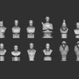 01.jpg 3D PRINTABLE COLLECTION BUSTS 9 CHARACTERS 12 MODELS