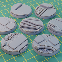 Set3.png Archivo 3D 32mm Scifi Metal Plating Bases Set-3・Plan de impresora 3D para descargar