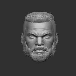 Main.jpg STL file Barret Final Fantasy Headsculpt for Action Figures・3D printer model to download