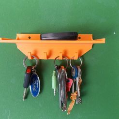 DSCN1250_display_large.JPG Free STL file Key holder with shelf・3D printable model to download