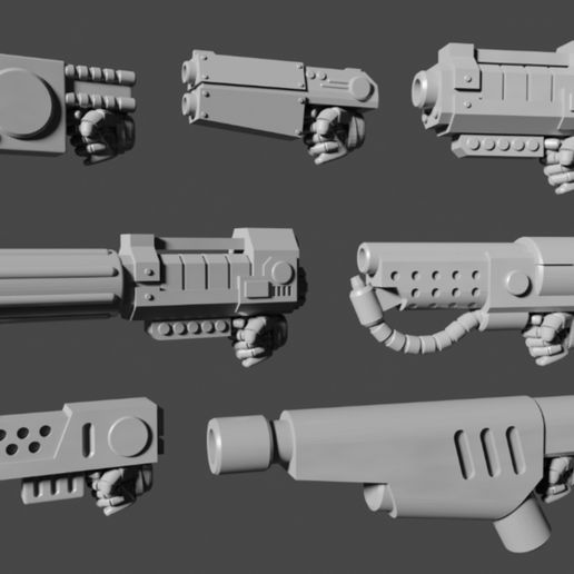 Sci-Fi Guns Pack 3D model