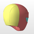 back.png power rangers red alien ranger helmet stl file for 3d printing