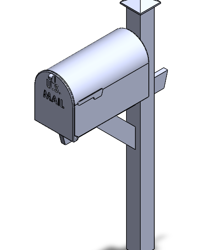 📫 US MAILBOX 1/60 SCALE on post・Free STL File for 3D printing・Cults