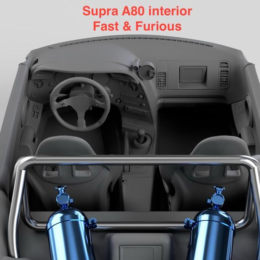 Supra MK4 interior FF1 for tamiya 1/24 3D model
