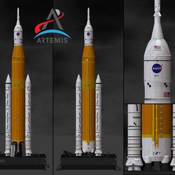 0.1.jpg 3D file The Space Launch System (SLS): NASA’s Artemis I Moon Rocket with platform. File STL-OBJ for 3D Printer・3D printable model to download