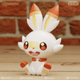scorbunnyA_03.png SCORBUNNY 2 DIFF MODELOS CHIBI LINDA IMPRESIÓN EN SU LUGAR
