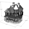 Dims-1.png N-Scale House 'The Bridgeport' 1:160 Scale STL Files