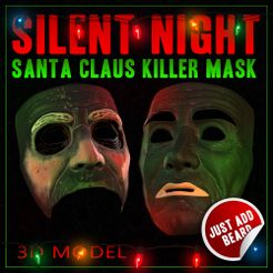 Silent_Night_Mask_Promo.jpg STL file SILENT NIGHT SANTA CLAUS KILLER MASK・3D printer model to download