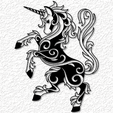 project_20230718_1931177-01.png Mandala unicorn wall art Celtic unicorn wall decor 2d art animal