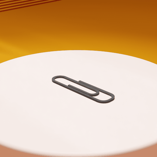 0001.png Iconic Classic Paperclip 3D Print Model | Accesorio de oficina minimalista | STL, STEP & FBX | Archivo de impresión 3D | Descarga digital