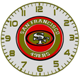49ersClockSample-removebg-preview.png San Francisco 49ers Desk Clock
