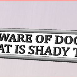 pic-1.png OBJ file Beware Dog & Cat Plaque・3D print design to download