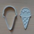IMG_20230811_142158.jpg Ice cream cone cutter (cutter + stamp) cutter Ice crean (cutter + stamp)