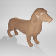 dogV21.png Low poly dog dachshund