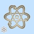 91-2.jpg Science and technology cookie cutters - #91 - atom (style 2)