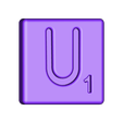 Single_Cut_U.STL Fichier STL gratuit Pièces et support SCRABBBLE・Modèle imprimable en 3D à télécharger