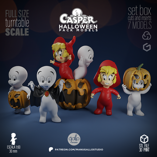 🎃 CASPER / HALLOWEEN PACK・ STL File for 3D printing・Cults