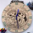 STITCH-2-Photoroom.jpg Horloge Stitch et Lilo et plein de fichier à graver et découper en découpe laser