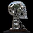 T 03.jpeg Terminator T-800 Skull Bust 3D Print Stl Model Diorama 3D print model
