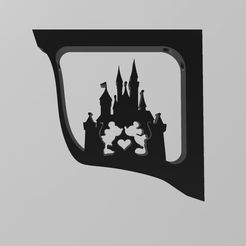 equerre-3.jpg STL-Datei Regalwinkel Schloss Micky Maus Minnie sogar für Ender 3 150 x 150 x 20・3D-druckbares Design zum Herunterladen