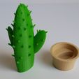 Cactus_and_a_Pot.jpg Free STL file Cactus in a Pot・Template to download and 3D print