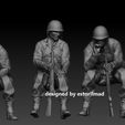 BPR_Composite2.jpg PACK 7 AMERICAN WW2 SITTING SOLDIERS - TRUCK STUDEBAKER - GMC CCKV