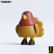 3.png Fichier STL ZOU TURKEY - LA DINDE AVEC DES CHAUSSURES・Objet pour imprimante 3D à télécharger