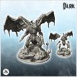2.jpg Winged dragon on rock and human skulls on spikes (10) - Fantasy Medieval Dark Chaos Animal Beast Undead