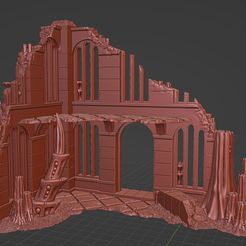 Bug-Infested-2-story-ruin-2-01.jpg 3D file Bug Infested 2 story Ruins 02 terrain WH40k・3D printable model to download